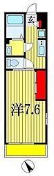 リブリ・リヴァージュ 1Kの間取図画像