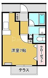 ベルセ三山台 ワンルームの間取図画像