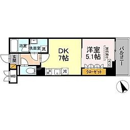 Grand Village 1DKの間取図画像