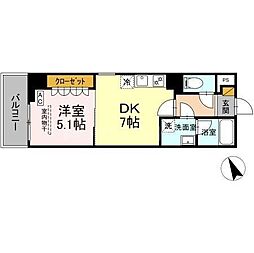 Grand Village 1DKの間取図画像