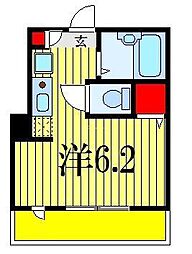 メルディア津田沼 ワンルームの間取図画像