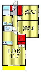 ラメゾンデュビジュ 2LDKの間取図画像