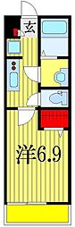 リブリ・ラシーナ2 1Kの間取図画像