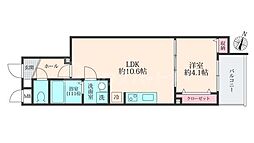 ミリアビタ習志野駅前 1LDKの間取図画像