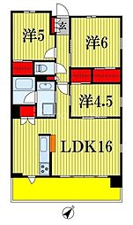 千葉市中央区問屋町マンション 3LDKの間取図画像