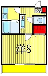ソレイユ津田沼 1Kの間取図画像