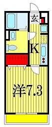 リブリ・エミネンス大久保 1Kの間取図画像