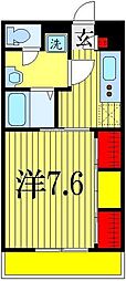 リブリ・アイリス幕張本郷 1Kの間取図画像