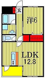 グラン・ジュテ前原 1LDKの間取図画像