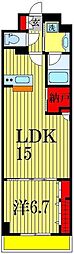 アルメール津田沼 1LDKの間取図画像