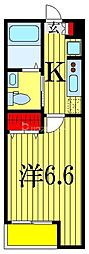 津田沼THECLASS 1Kの間取図画像
