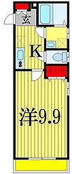 ミリアビタ津田沼 1Kの間取図画像