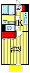 ルミエール藤 1Kの間取図画像