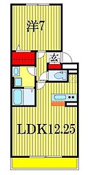 グランメール 1LDKの間取図画像