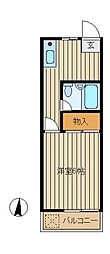 コーポSMK 1Kの間取図画像