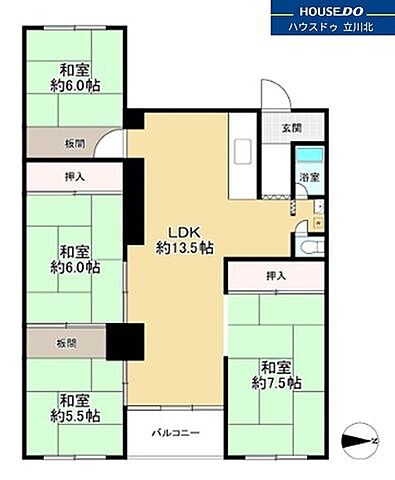 間取り 府中コーポラス　113号室 1階/-