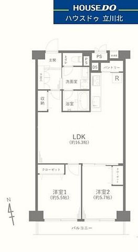 2LDK 間取り