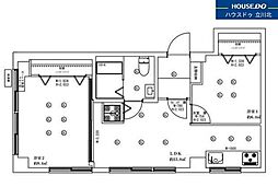 フラッツ小金井 1SLDKの間取図画像