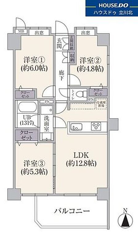 3LDK 間取り