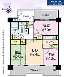 ダイアパレス八王子アヴァンティ 3LDKの間取図画像