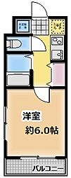 メゾンフラワー千石 1Kの間取図画像