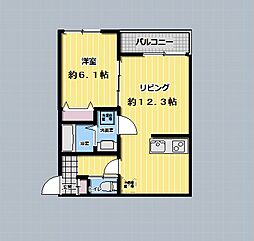調布BASE 1LDKの間取図画像