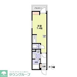 JR川越線 日進駅 徒歩7分の賃貸アパート 2階ワンルームの間取り