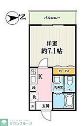 JR京浜東北・根岸線 大宮駅 徒歩13分の賃貸アパート 1階1Kの間取り