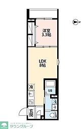 JR川越線 西大宮駅 徒歩12分の賃貸アパート 2階1LDKの間取り