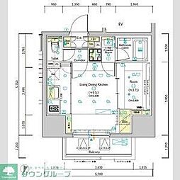 SYFORME OMIYA 1LDKの間取図画像