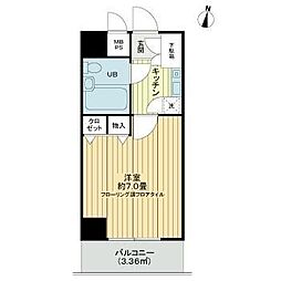 ライオンズシティ浦和常盤 1Kの間取図画像