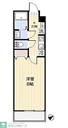 エクセラン東浦和 1Kの間取図画像