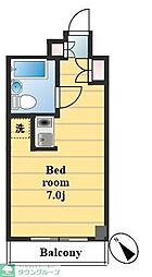 クラウンパレス ワンルームの間取図画像