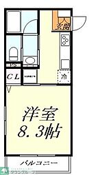 サニーレジデンス8 1Kの間取図画像