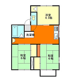 シティハイム大宮一番館 2階3DKの間取り