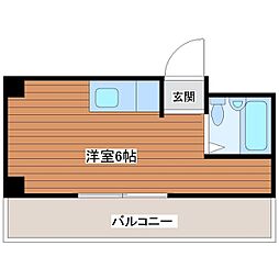 トリル日本橋 ワンルームの間取図画像