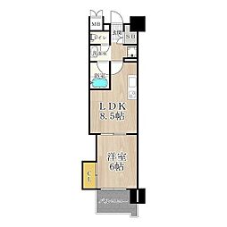 マスターズレジデンス道頓堀-3 1LDKの間取図画像