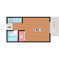 星陽エンブレムビル ワンルームの間取図画像