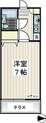 カーサ向ケ丘 1Kの間取図画像
