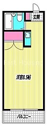 JR中央線 中野駅 徒歩5分の賃貸アパート 2階ワンルームの間取り