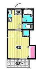 西武新宿線 新井薬師前駅 徒歩6分の賃貸アパート 1階1Kの間取り