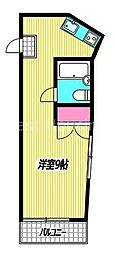 フォーラム上高田 ワンルームの間取図画像