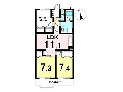 青梅サニーハイツ 3LDKの間取図画像