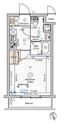 ヴォーガコルテ大森東 1Kの間取図画像