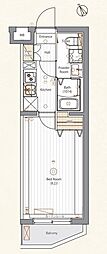 ヴォーガコルテ目白台 1Kの間取図画像