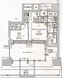 ヴォーガコルテ東府中アジールコート 1DKの間取図画像