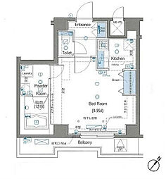 ヴォーガコルテ田端壱番館 1Kの間取図画像