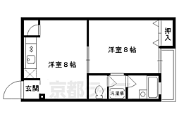 サンハウス紫野 1LDKの間取図画像