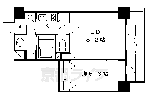 京都府京都市中京区油小路通錦小路下る藤本町(賃貸マンション1LDK・7階・36.57㎡)の写真 その2