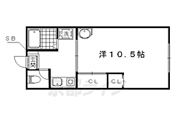 グリーンハイツ西棟 1Kの間取図画像